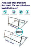 2 Stück SAVOLAR Solarmodul Halterung Balkonkraftwerk bis 117cm (46 Zoll) Winkel Einstellbar 0-90°, Robuste Neigungshalterungen für Balkonkraftwerk Halterung (für 2 Solarmodule )