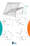 2 Sets SAVOLAR Solarmodul Halterung Balkonkraftwerk Flachdach (15-60°) Winkel Einstellbar, 50-100cm Verstellbar, Balkonkraftwerk Halterung Flachdach Ziegeldach und Wand, Solarpanel Halterung flachdach (für 2 Solarmodule)