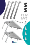 2 Sets SAVOLAR Solarmodul Halterung Balkonkraftwerk Flachdach (15-60°) Winkel Einstellbar, 50-100cm Verstellbar, Balkonkraftwerk Halterung Flachdach Ziegeldach und Wand, Solarpanel Halterung flachdach (für 2 Solarmodule)