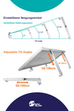 2 Sets SAVOLAR Solarmodul Halterung Balkonkraftwerk Flachdach (15-60°) Winkel Einstellbar, 50-100cm Verstellbar, Balkonkraftwerk Halterung Flachdach Ziegeldach und Wand, Solarpanel Halterung flachdach (für 2 Solarmodule)