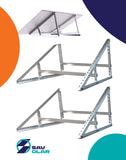 2 Stück SAVOLAR Solarmodul Halterung Balkonkraftwerk bis 117cm (46 Zoll) Winkel Einstellbar 0-90°, Robuste Neigungshalterungen für Balkonkraftwerk Halterung (für 2 Solarmodule )